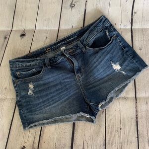 Soft denim cutoff shorts
